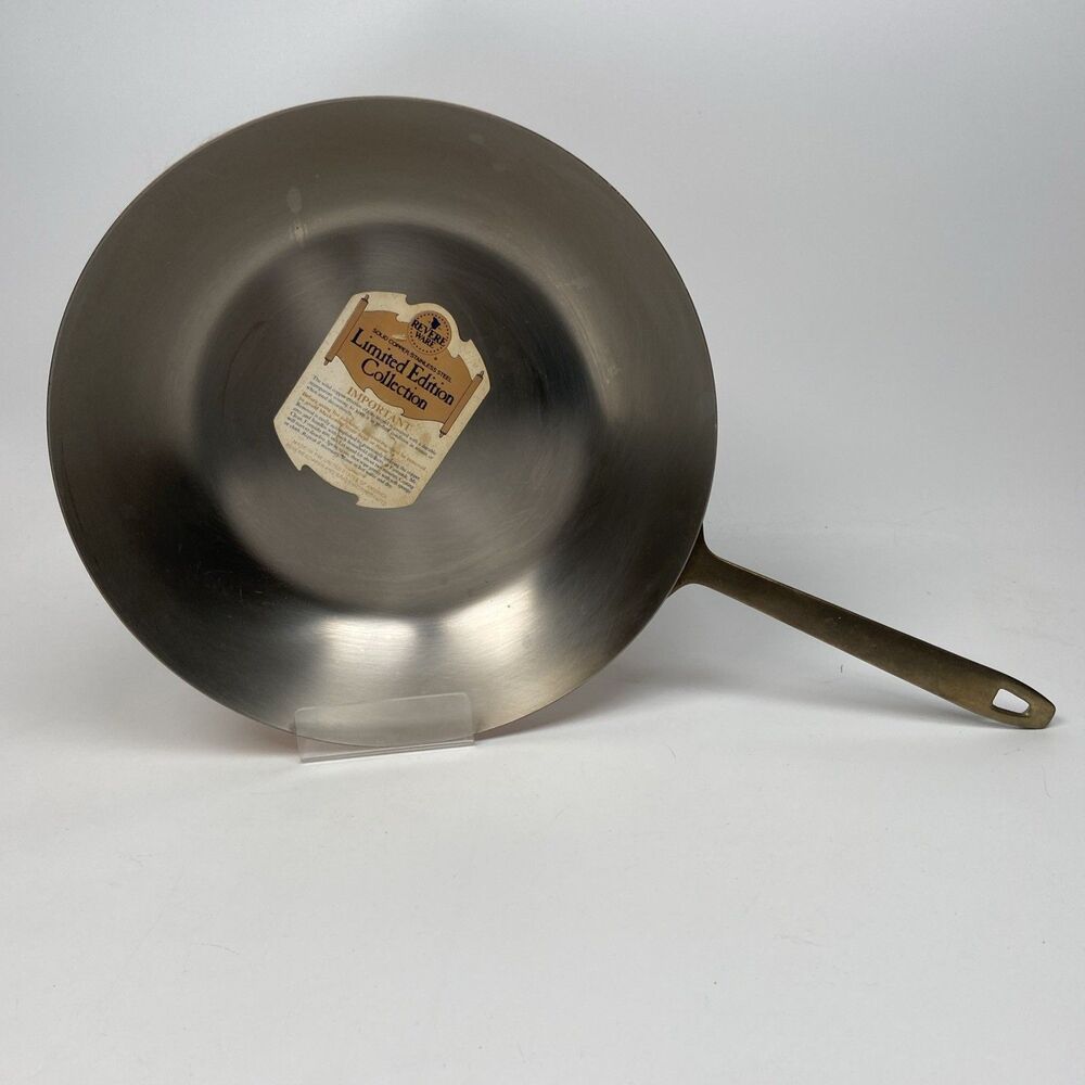 VTG Paul Revere Ware 1776-1976  Bicentennial  10.5” Copper SS Skillet Limited Ed